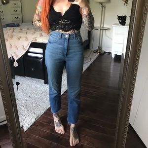 High waisted mom jeans